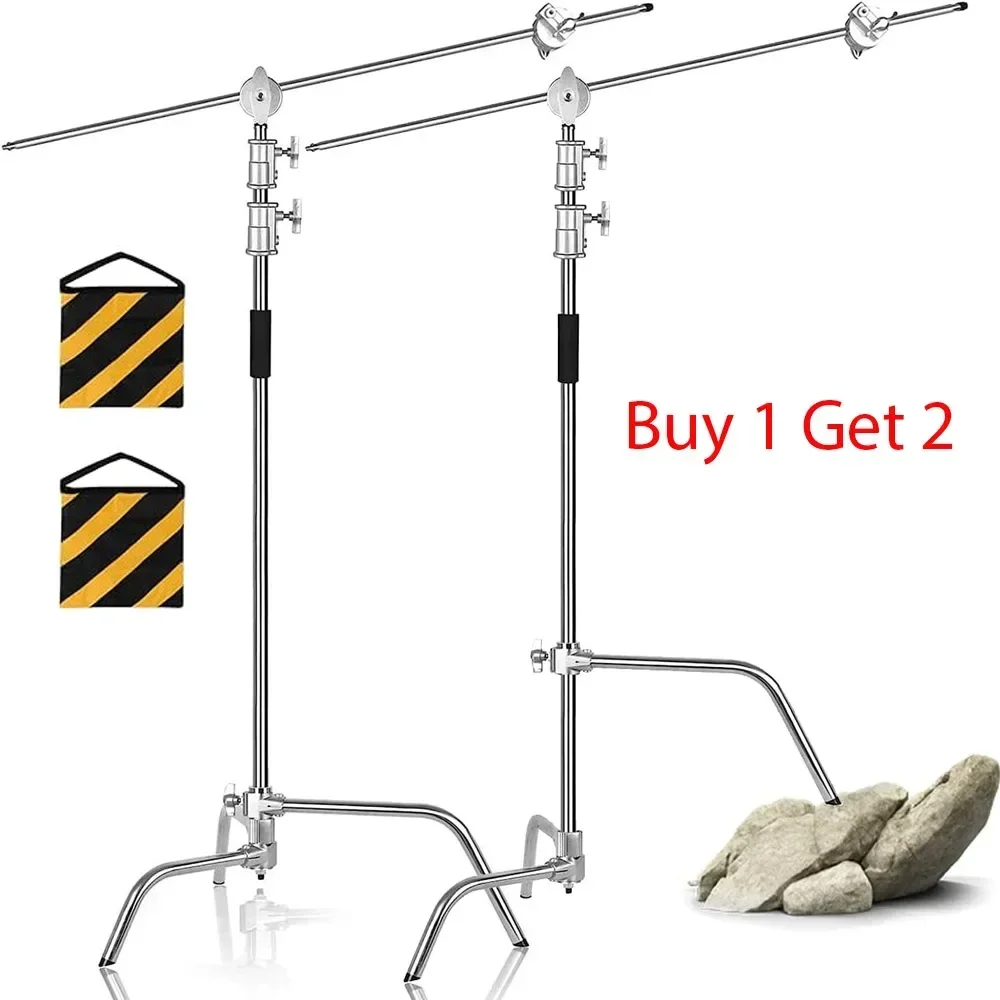 Photography Lighting Reflector - Kit de support d'éclairage en acier