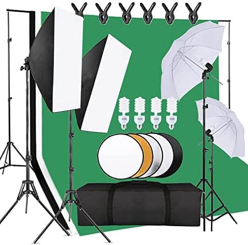 Photography Lighting And Backdrop Kits - Ensemble d'équipement de Studio Photo économique