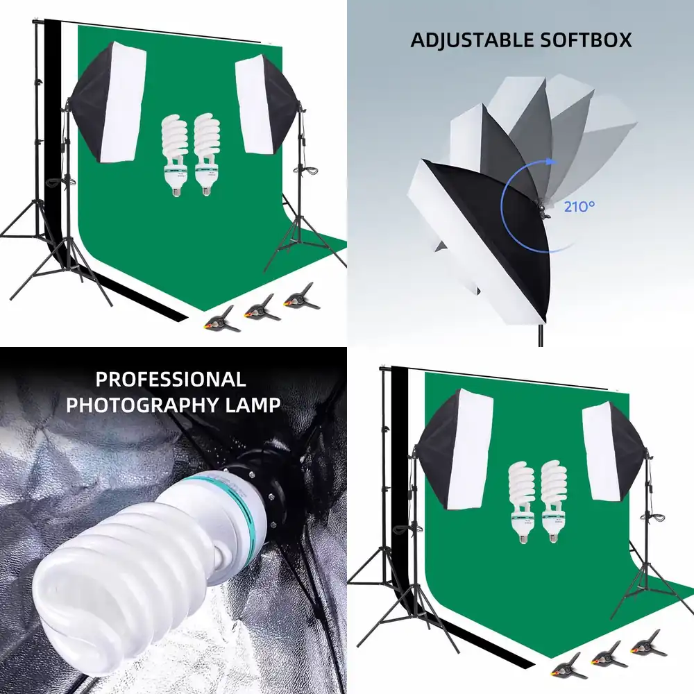 Photography Lighting And Backdrop Kits - Kit d'éclairage portable pour studio photo