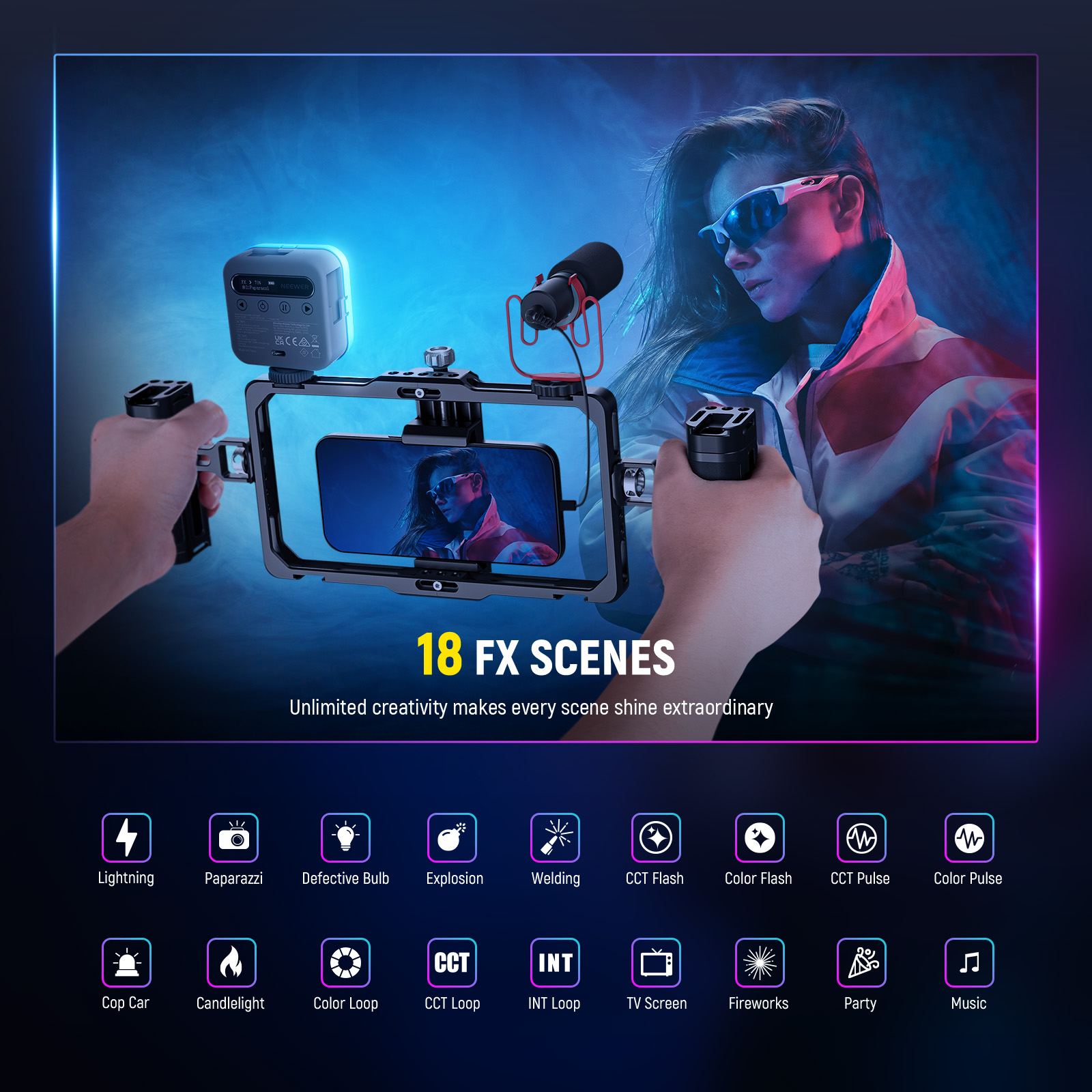 Lumière vidéo magnétique RGB d - Photography Lighting Basics avis et prix