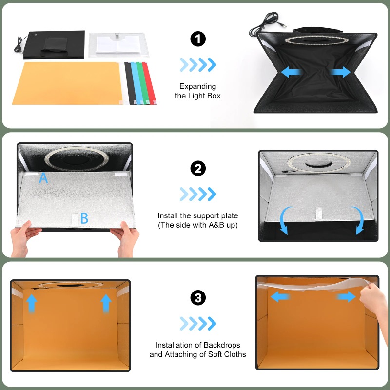Kit de boîte à lumière pour st - Photography Lighting And Backdrop Kits avis et prix